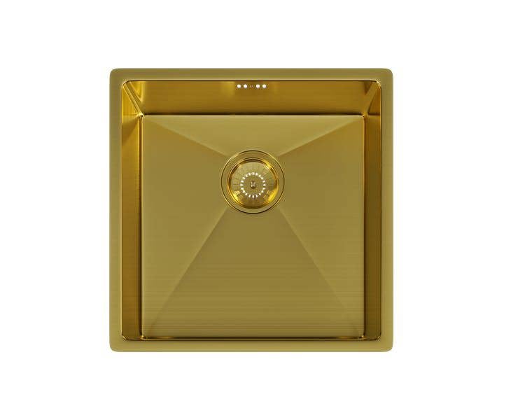 Flode Möckeln | 1.0 Bowl Stainlees Steel Sink | Strainer Waste Supplied | Brushed Gold Finish