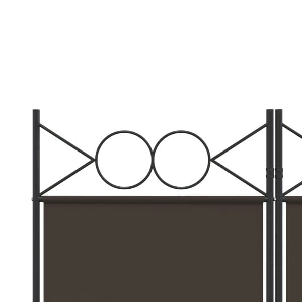 Berkfield 3-Panel Room Divider Brown 120x200 cm Fabric