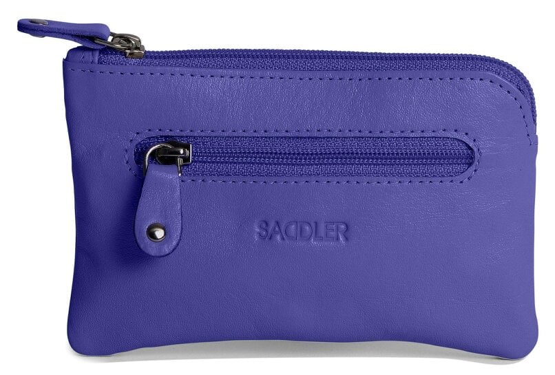 SADDLER Compact Leather Coin & Card Purse "Ellie" – Handmade by Saddler | RFID Protected & Gift Boxed | With Front Zip Pocket & Key Holder