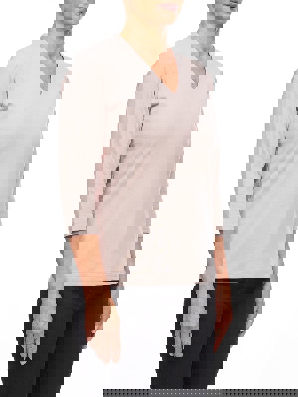 PennyPlain High Back V-neck Top - Cloud