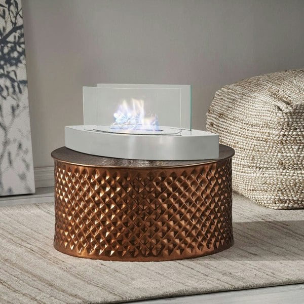 Unique Smokeless Stainless Steel Tabletop Ethanol Fireplace Living and Home