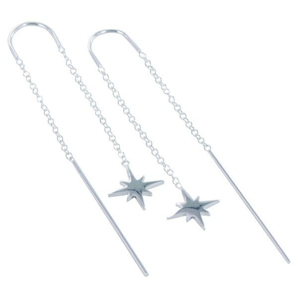 Follow That Star Sterling Silver Falling Earrings - Reeves & Reeves