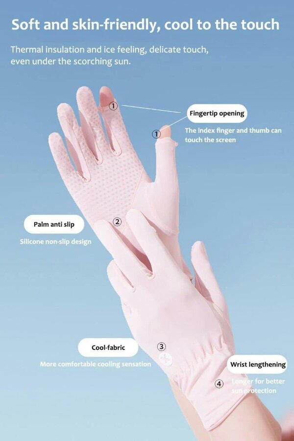 Anniou Women's Sun Protection Gloves