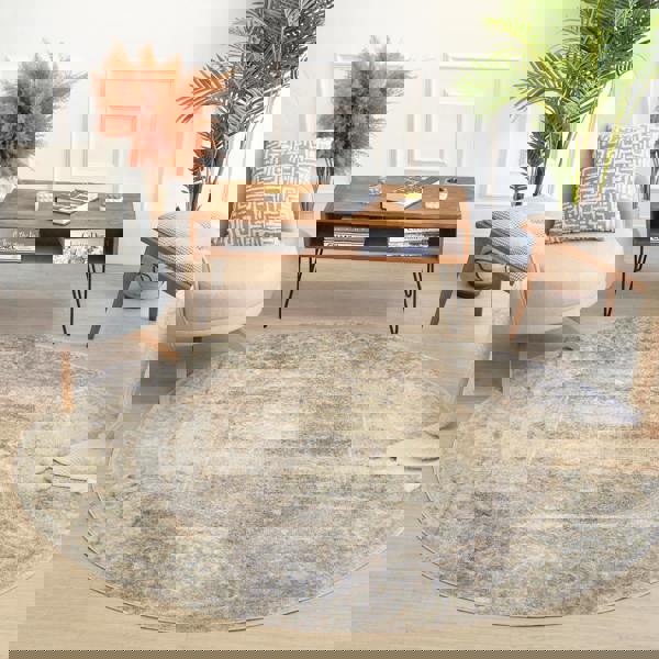 Livabliss Lillian-Washable Orange Brown Traditional Vintage Boho Rug