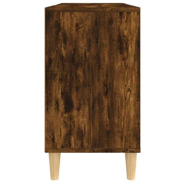 Berkfield Sink Cabinet Smoked Oak 80x33x60 cm Engineered Wood