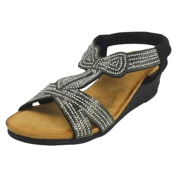 Savannah Ladies Savannah Wedge Heeled Sandals F12127
