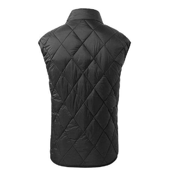 2786 Mens Diamond Pane Padded Gilet - Black