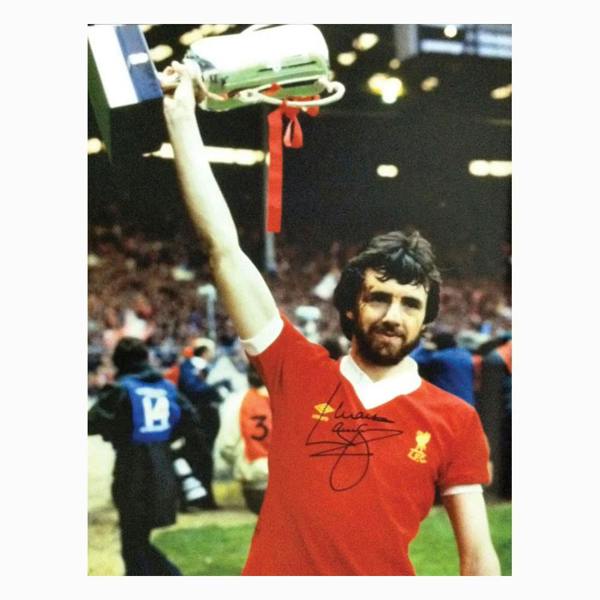 Mark Lawrenson signed Liverpool photo — Unframed
