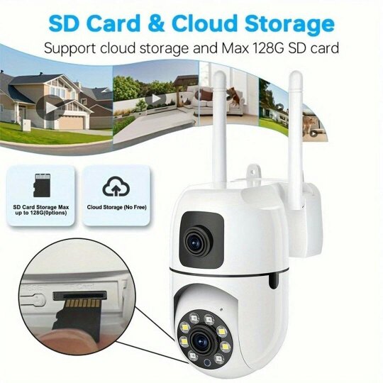 Havendro Outdoor Security IP Camera 1080P Dual Lens Cameras Auto Tracking