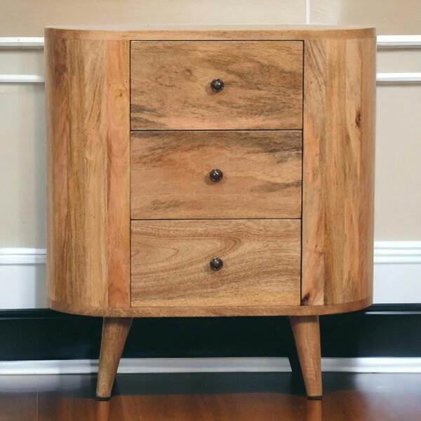 Artisan Furniture Solid Wood Mini Oak-ish Cabinet