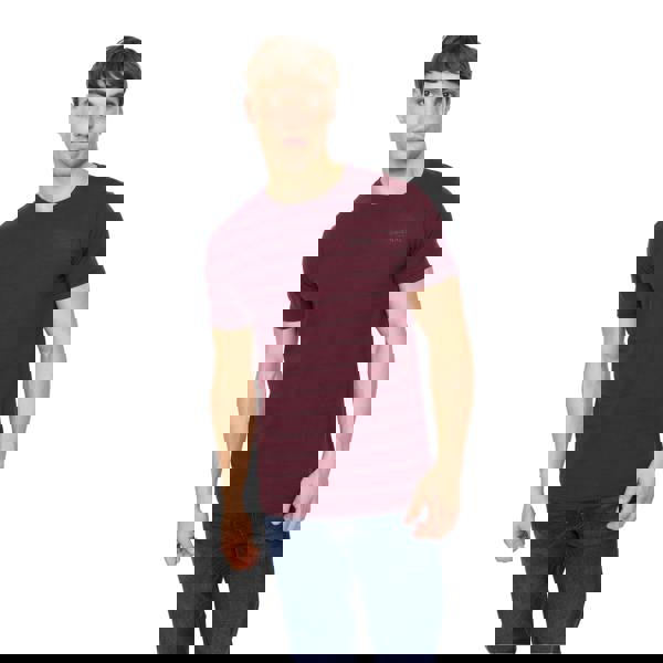 Crosshatch Mens Hemtowns T-Shirt - Rum Raisin - 