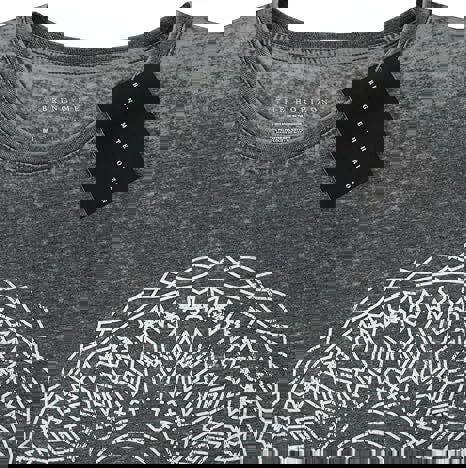 Bring Me The Horizon Mens Grey Kaleidoscope Placement Print Short Sleeved T-Shirt