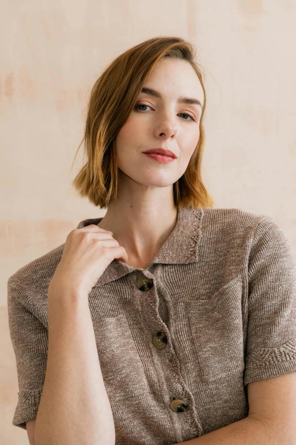 Lily & Me Phoebe Short Sleeve Knitted Jacket Mocha