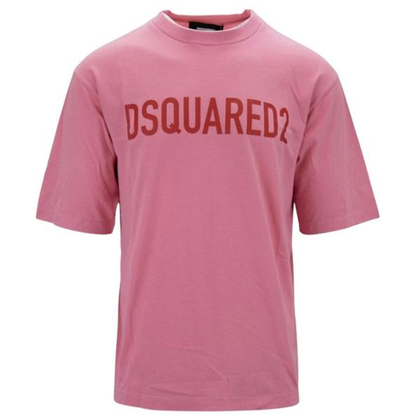 DSQUARED2 Loose Fit Brand Logo Pink  T-Shirt M