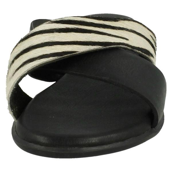 Leather Collection Ladies Leather Collection X Strap Vamp Sandals