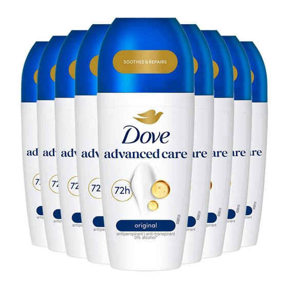 Dove Roll On Deo Go Fresh Original 72H Lasting Women's Anti-Perspirant 50ml, 6pk