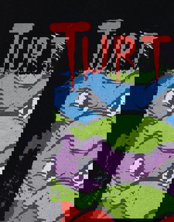 Teenage Mutant Ninja Turtles Mens Black Turtle Terror Short Sleeved T-Shirt