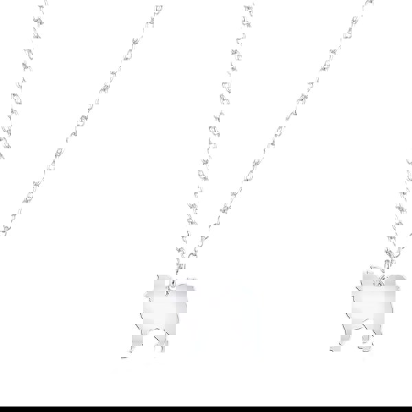 Canadian Eskimo Dog Silhouette Silver Necklace - Personalised - MYLEE London