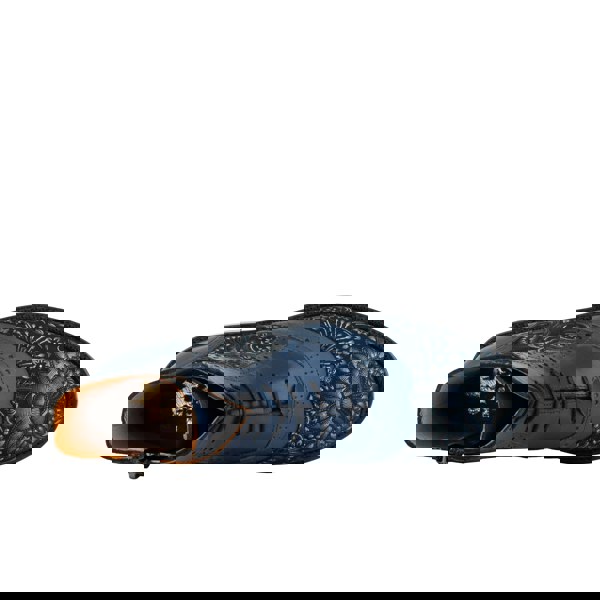 Embassy London Brick Lane Boots - Blue - Women's leather oxford higher ankle boot with brogue detail