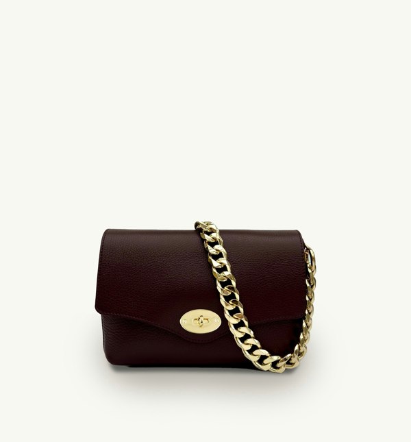 Apatchy London The Maddie Midi Leather Bag - Port