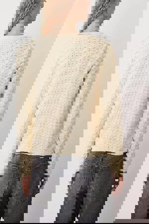 WOVCOR Textured Look Knit Cardigan