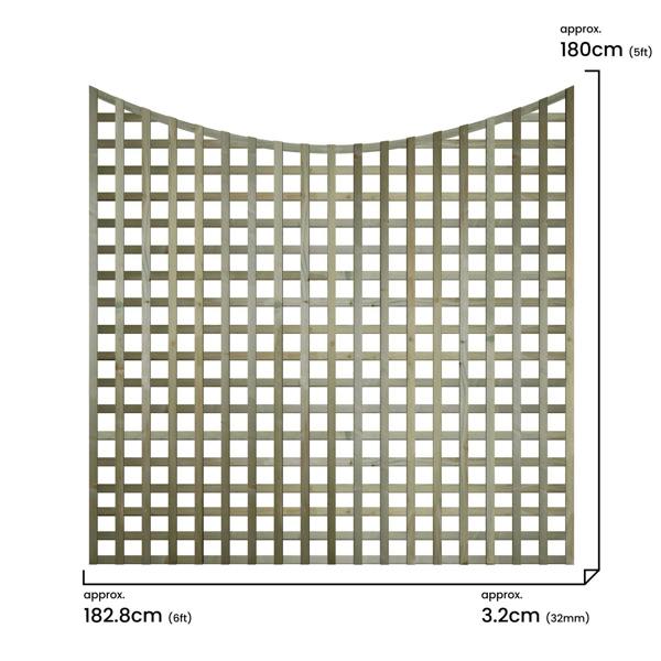 5 pack trellis concave top privacy square [w.6ft x h.6ft] 1