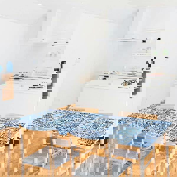 WT1587 - Blue Turkish Mediterranean Wall Tiles Sticker Set - 15 x 15 cm (6 x 6 in) - 24 pcs