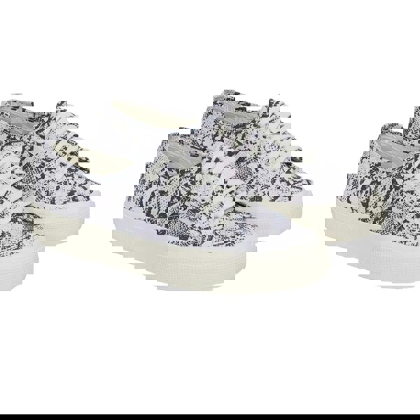 Superga Womens 2750 Snakeskin Trainers - White/Avorio/Navy