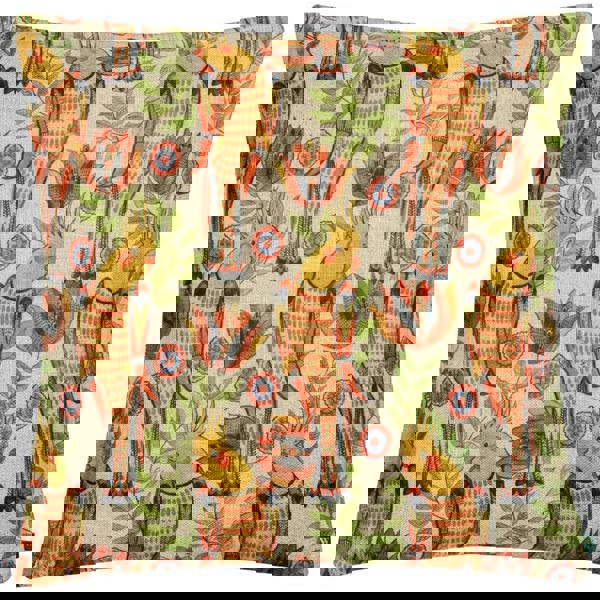 Wylder Akamba Tropical Cockatiel Cushion Cover - Orange