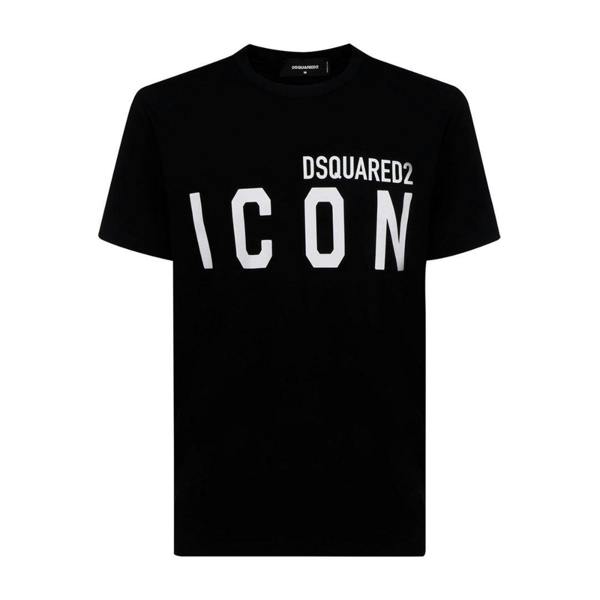 DSquared2 Unisex Adult Cool Large Icon Logo T-Shirt - Black/White - 
