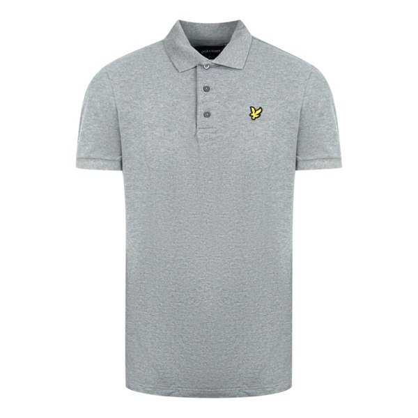 Lyle & Scott Grey Fabric Mix Polo Shirt