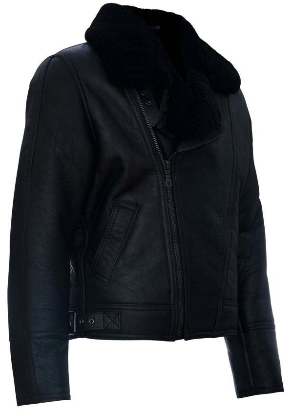 Infinity Leather Mens Sheepskin Leather WW2 Bomber Jacket-Tucson