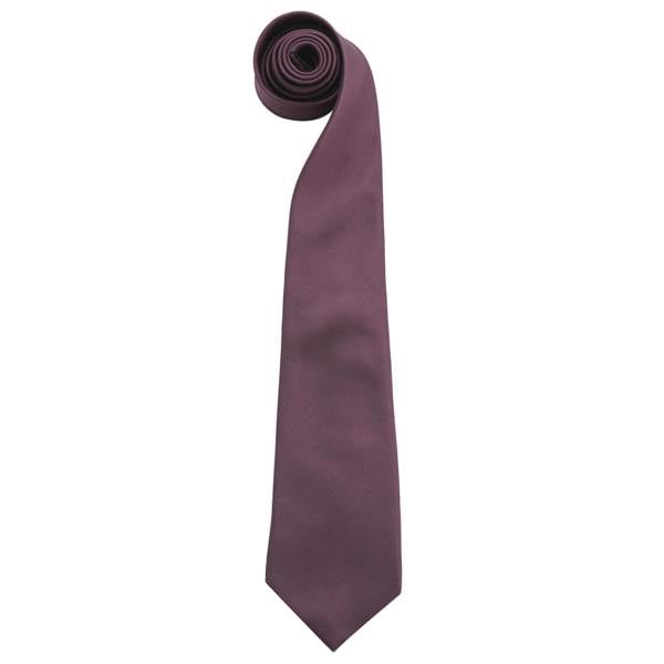 Premier Mens “Colours” Plain Fashion / Business Tie (Pack of 2) - Purple