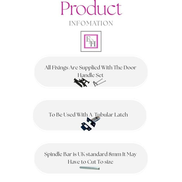 EDH Door Hardware Matt Black T Bar Door Handles on Round Rose – Straight Lever Handle 6 Pairs