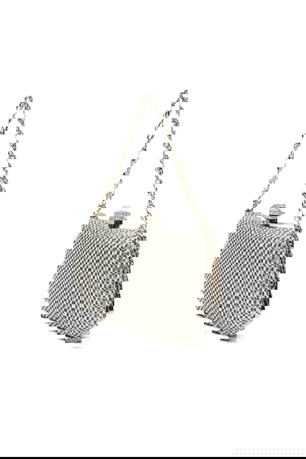 Kitise Sparkling Evening Clutch Bag with Chain Strap and Jewel Clasp