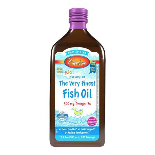 Carlson Labs Kid's The Very Finest Fish Oil, 800mg Mixed Berry - 500 ml.