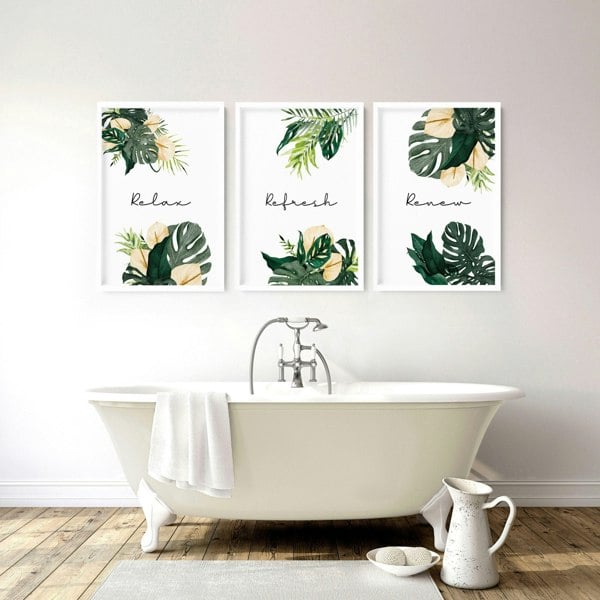 Art prints for the bathroom | set of 3 wall art prints