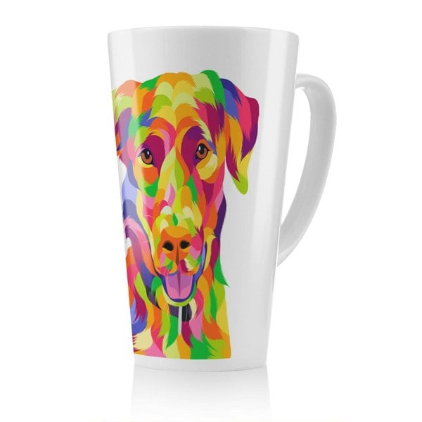 Benjamin Tate Design Amazing Illustration of Dog Pop Art Designer Latte Mug