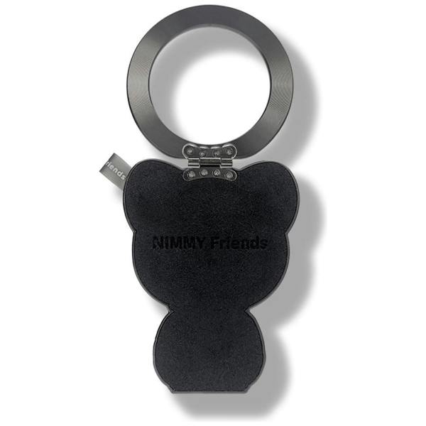 Nimmy Friends Nimmy Cool & Cute 2.0 Little Rich Tycoon Dog Embroidery Magnetic Stand with MagSafe Black - N-KM-BSZJ-01