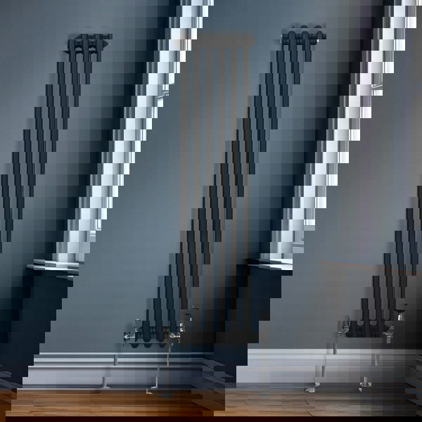 Monstershop Traditional 2 Column Radiator - 1500 x 292mm - Black
