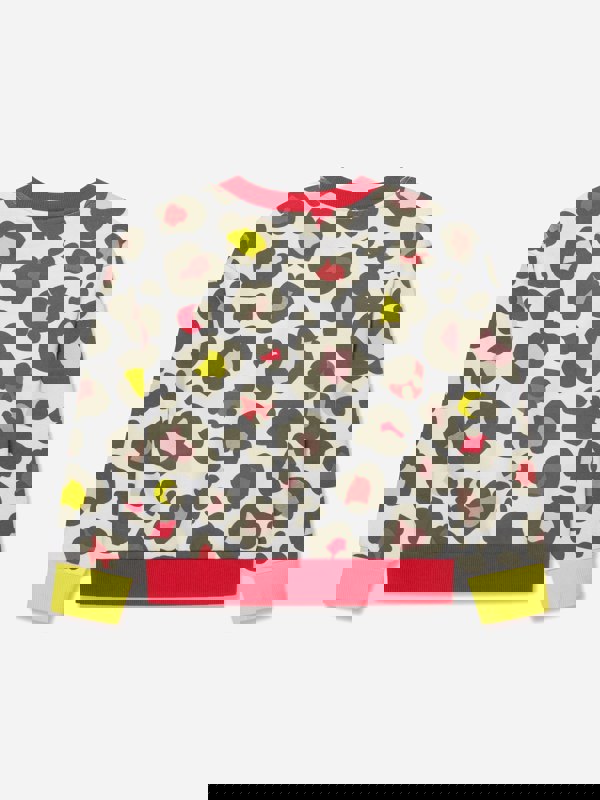 KENZO KIDS KENZO Girls Animal Print Sweatshirt in Stone