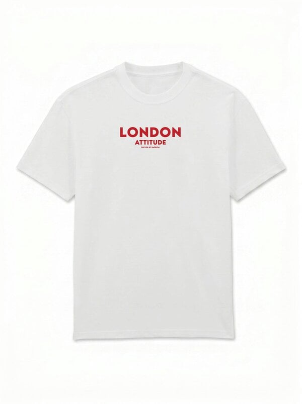 London Attitude Original Creators Dragon Graphic Heavyweight Oversized White T-Shirt