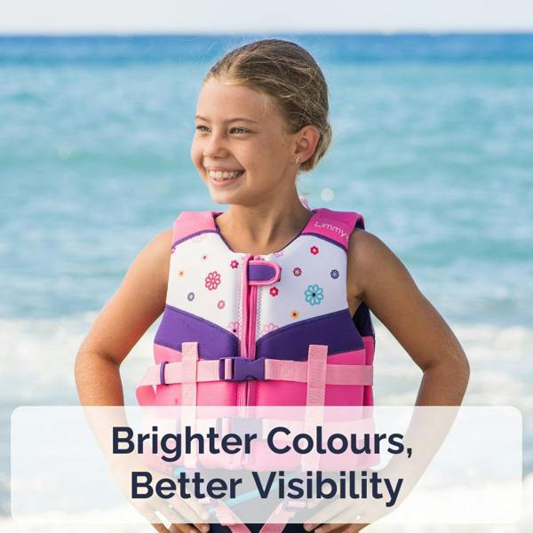 Limmys Premium Neoprene Swim Vest - Pink Daisy