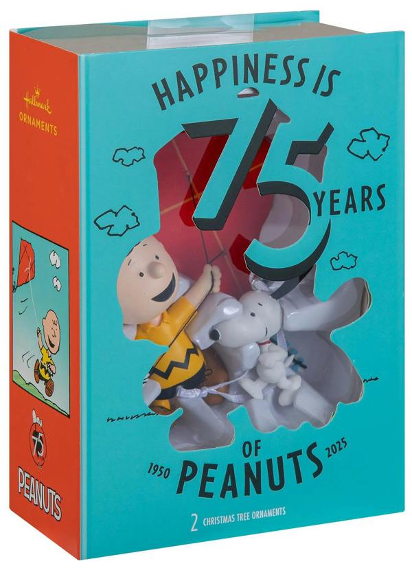 Peanuts/Snoopy Storied Moments - Set of 2 Charlie Brown & Snoopy Christmas Tree Ornaments (75 years)