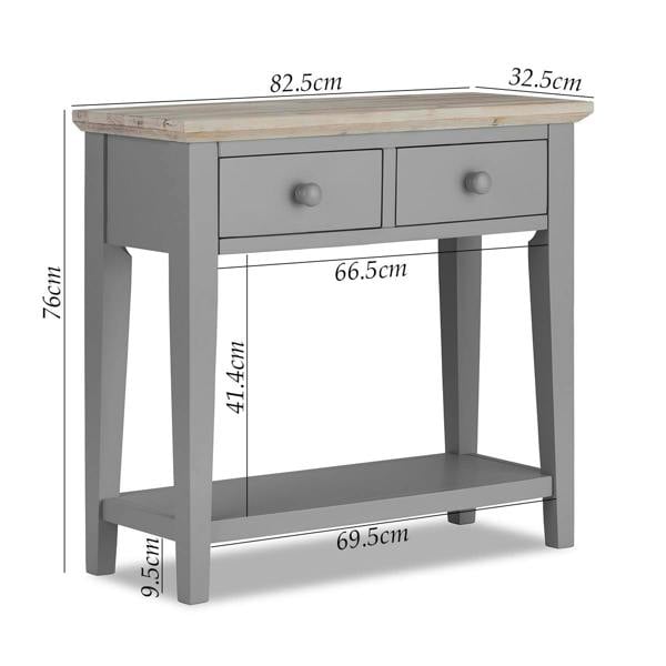 Statement Furniture Florence Small Console Table with 2 Drawers and Shelf