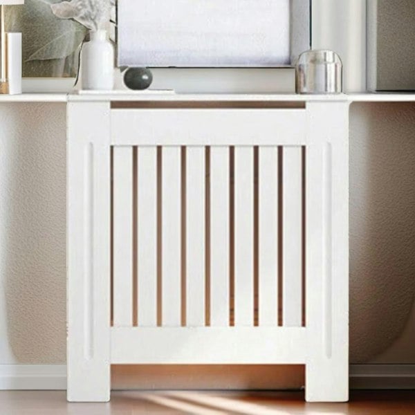Rafaelo Mobilia Modern Radiator Cover With Shelf - White