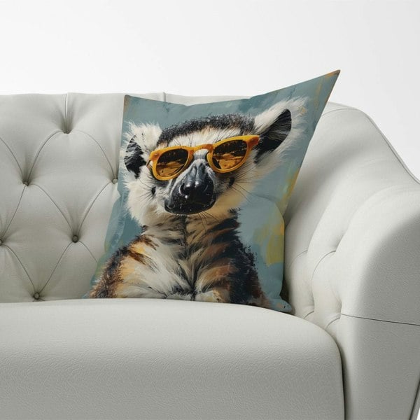 Warren Reed Lemur In Glasses Cushions