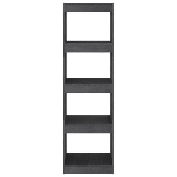 Berkfield Book Cabinet Room Divider Grey 40x30x135.5 cm Pinewood