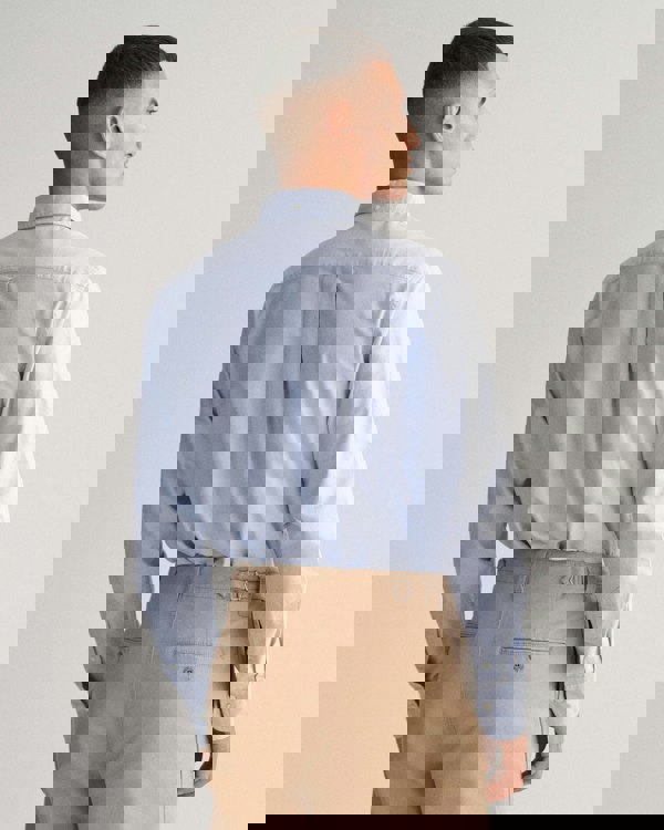 GANT Mens Regular Fit Long Sleeve Oxford Shirt - 455 Light Blue