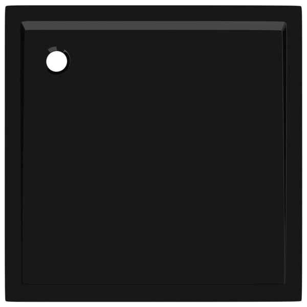 Berkfield Square ABS Shower Base Tray Black 90x90 cm